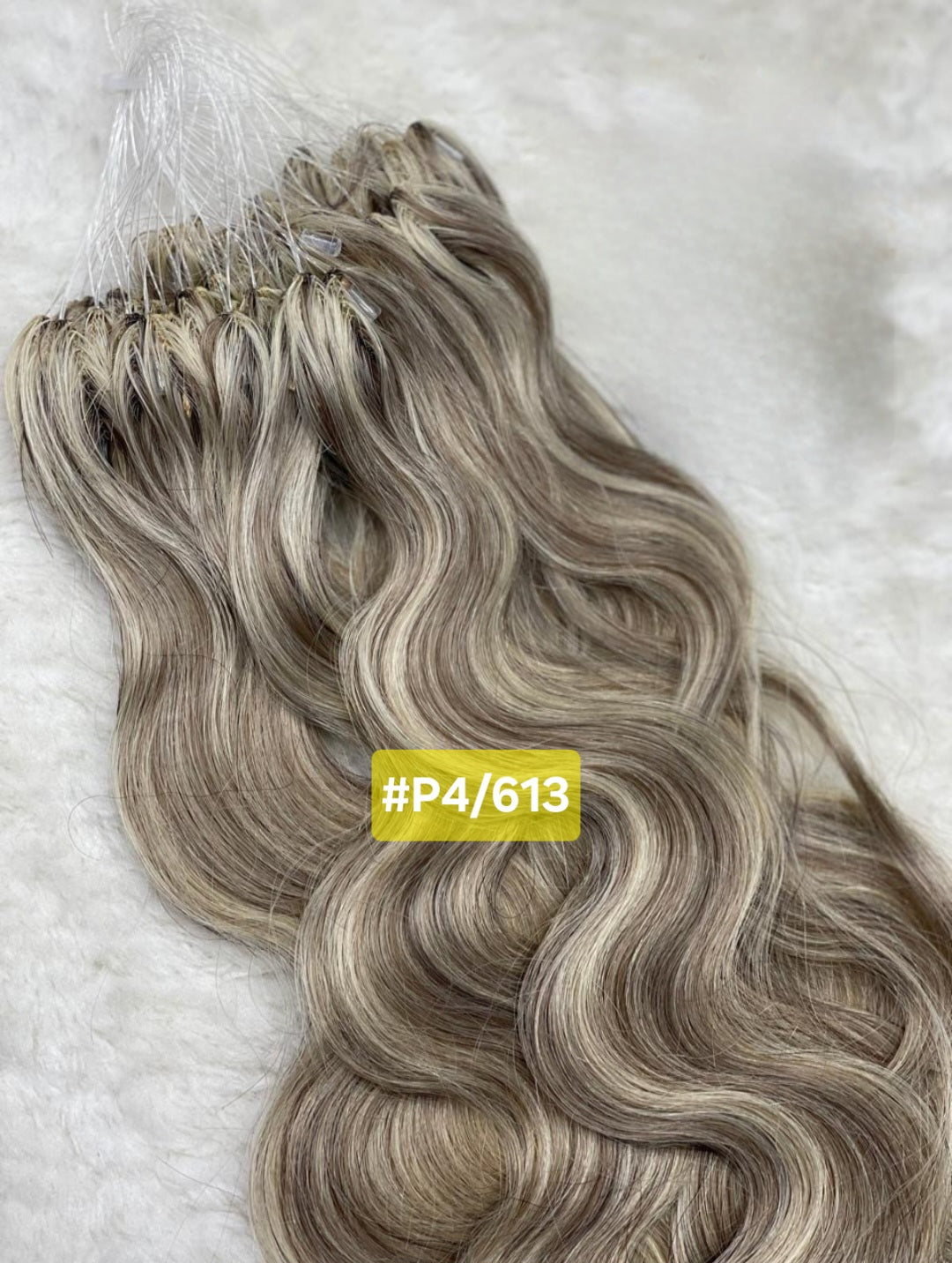 ombre blonde highlight micro loop hair extensions high quality russian human hair