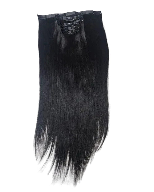 seamless clip in hair | 
Invisible Clip In Hair Extensions in natural black for a seamless hair blend.
Black Seamless Clip In Hair with lightweight clips for comfortable all-day wear.