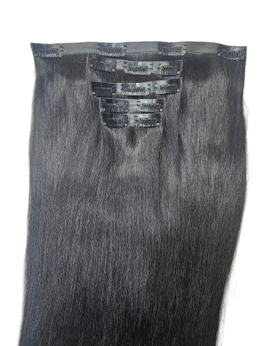 seamless hair extensions | Natural Black Seamless Clip In Hair extensions with soft silky human hair.
Invisible Clip In Hair Extensions designed for a flawless seamless hair finish.